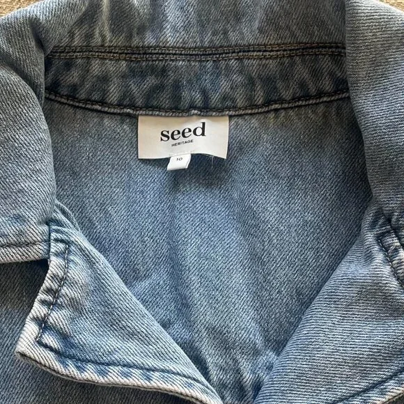 Seed Heritage Denim Button Through Mini Dress (AUS 10/US 6) - Picture 8 of 12
